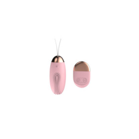 Oeuf vibrant rainuré rose USB avec télécommande 